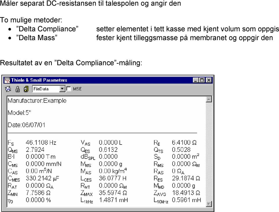 med kjent volum som oppgis Delta Mass fester kjent tilleggsmasse