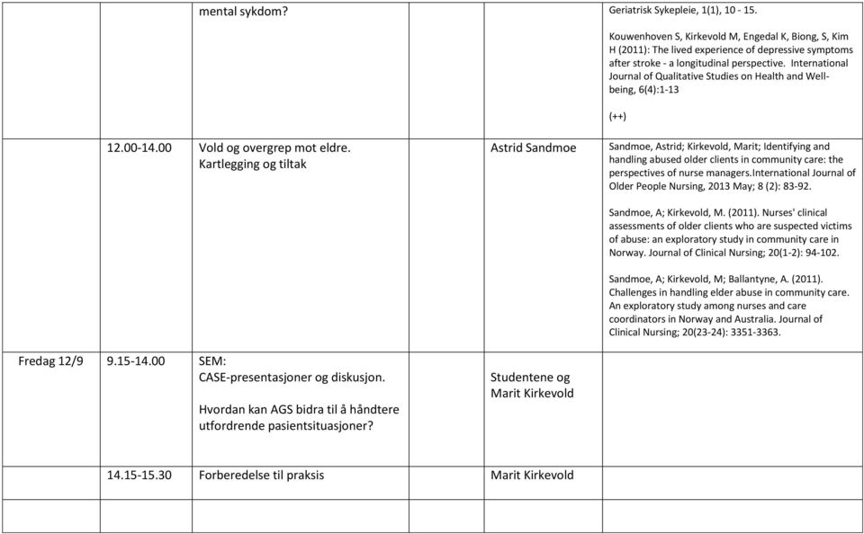 00 SEM: CASE-presentasjoner og diskusjon. Hvordan kan AGS bidra til å håndtere utfordrende pasientsituasjoner?