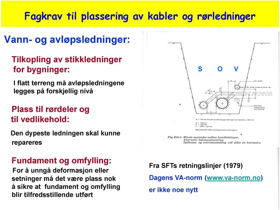 Fundament og omfylling: For å unngå deformasjon eller setninger må det være plass nok å sikre at fundament og