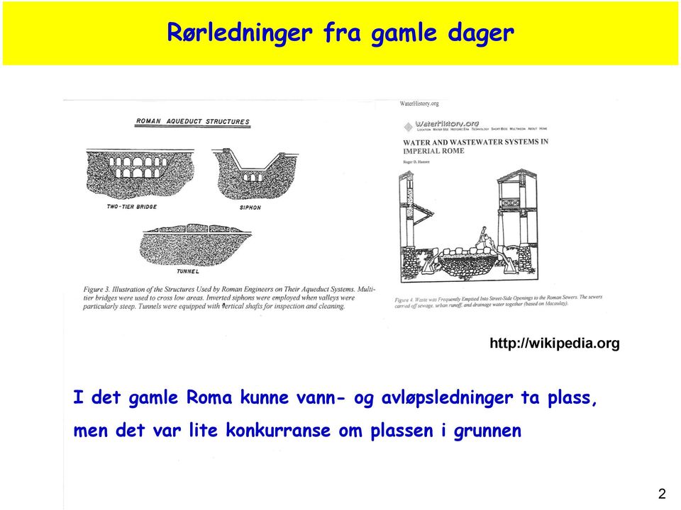 org I det gamle Roma kunne vann- og