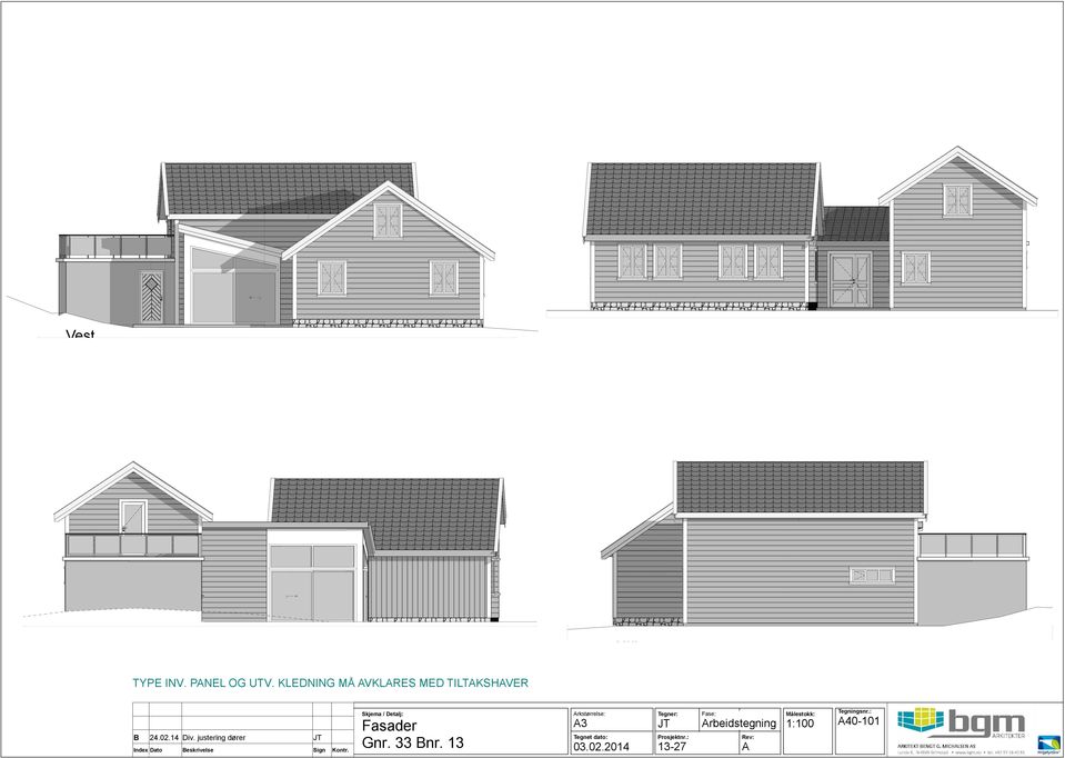 ArchiCAD 13 NOR Skjema / Detalj: Fasader Gnr. 33 Bnr.