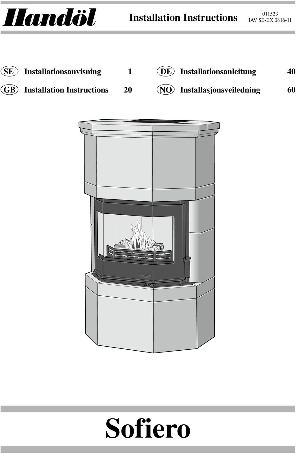 Installation Instructions 20 DE