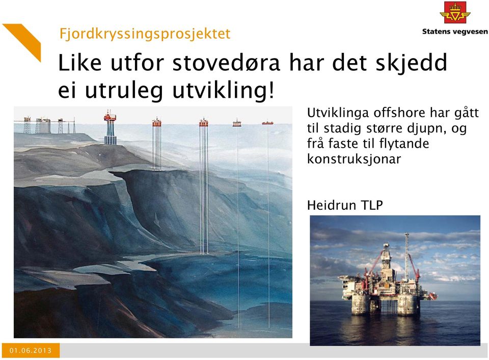 Utviklinga offshore har gått til stadig større