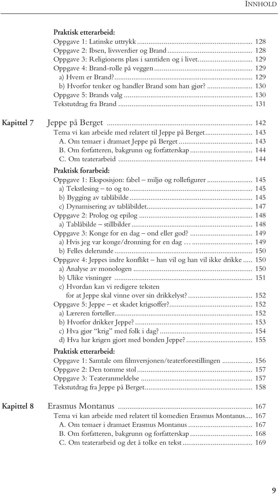 .. 142 Tema vi kan arbeide med relatert til Jeppe på Berget... 143 A. Om temaer i dramaet Jeppe på Berget... 143 B. Om forfatteren, bakgrunn og forfatterskap... 144 C. Om teaterarbeid.