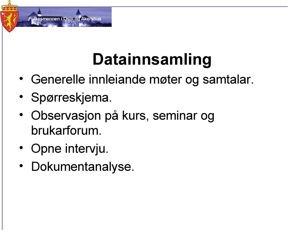 Observasjon på kurs, seminar og