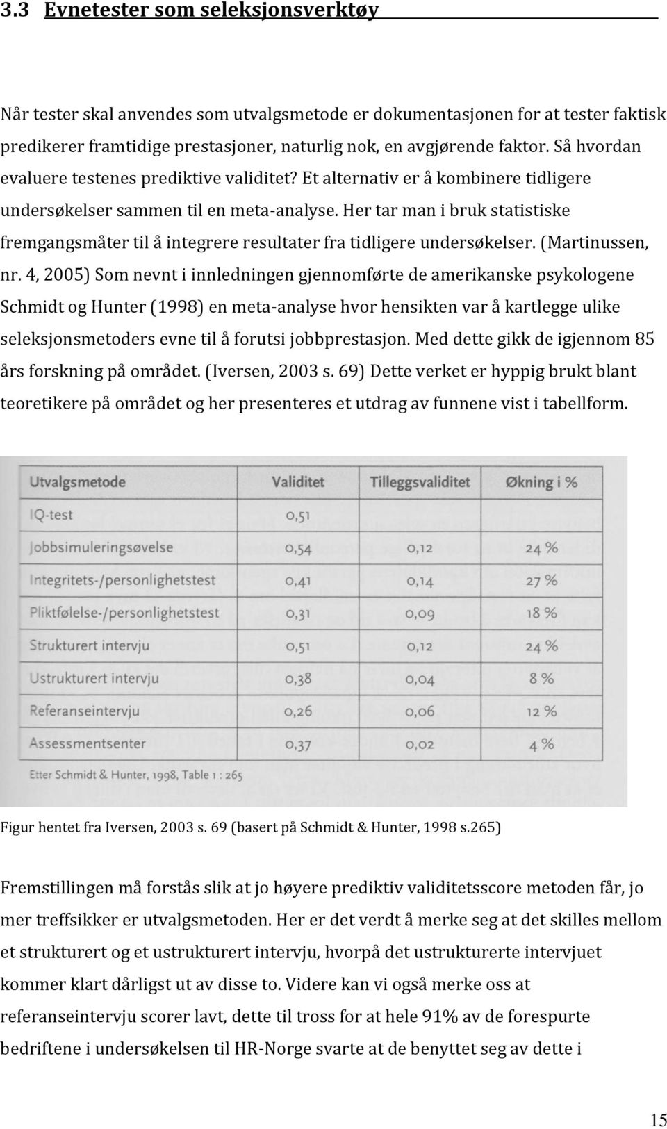 Her tar man i bruk statistiske fremgangsmåter til å integrere resultater fra tidligere undersøkelser. (Martinussen, nr.