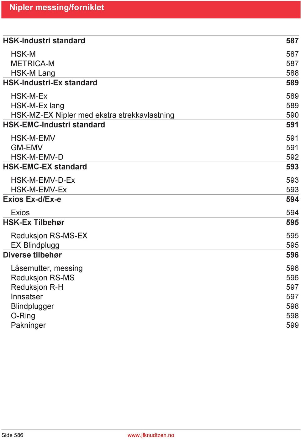 593 HSK-M-EMV-D-Ex 593 HSK-M-EMV-Ex 593 Exios Ex-d/Ex-e 594 Exios 594 HSK-Ex Tilbehør 595 Reduksjon RS-MS-EX 595 EX Blindplugg 595 Diverse