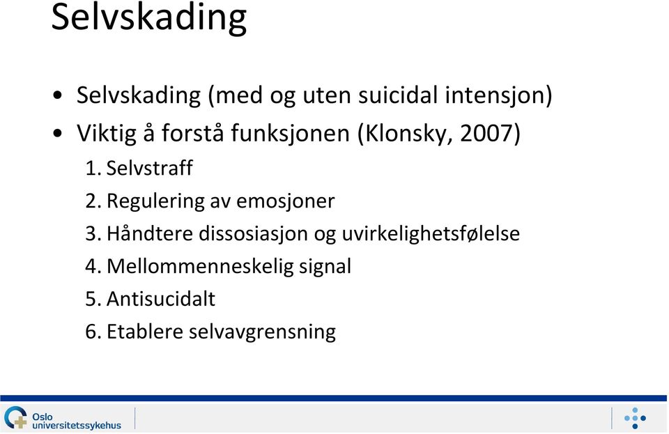 Regulering av emosjoner 3.