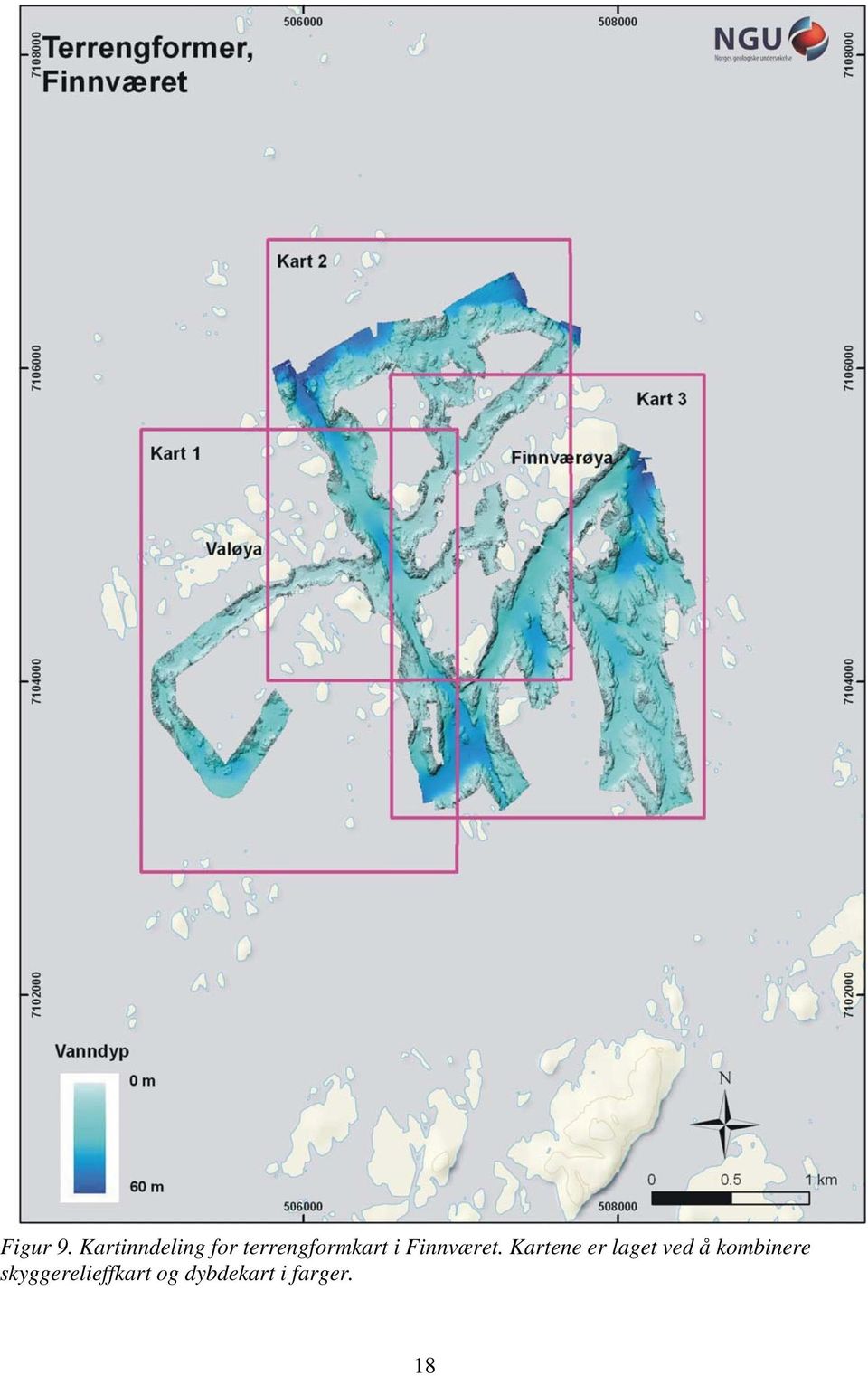 terrengformkart i Finnværet.