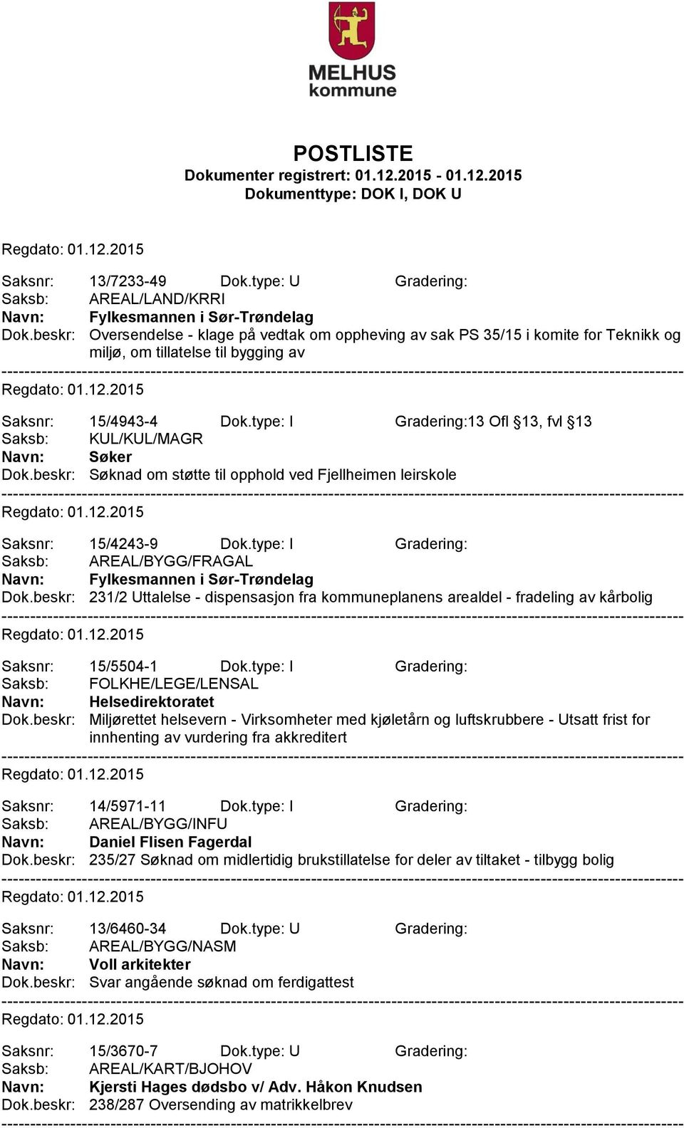 type: I Gradering:13 Ofl 13, fvl 13 Saksb: KUL/KUL/MAGR Navn: Søker Dok.beskr: Søknad om støtte til opphold ved Fjellheimen leirskole Saksnr: 15/4243-9 Dok.