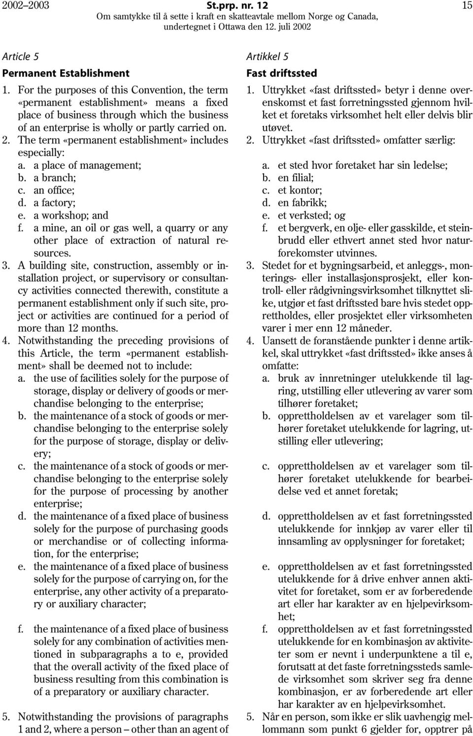 The term «permanent establishment» includes especially: a. a place of management; b. a branch; c. an office; d. a factory; e. a workshop; and f.