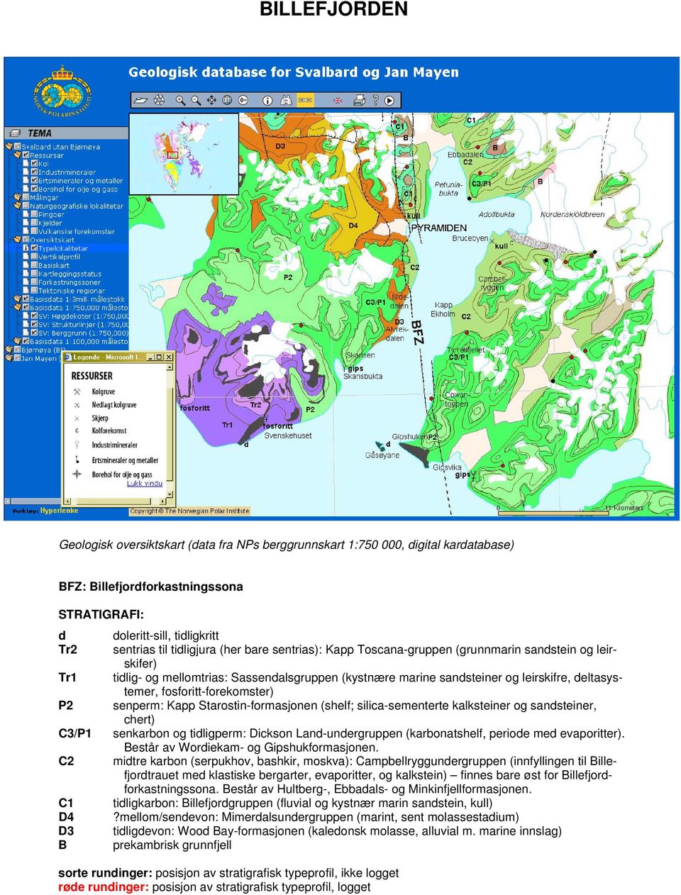 leirskifre, deltasystemer, fosforitt-forekomster) senperm: Kapp Starostin-formasjonen (shelf; silica-sementerte kalksteiner og sandsteiner, chert) senkarbon og tidligperm: Dickson Land-undergruppen