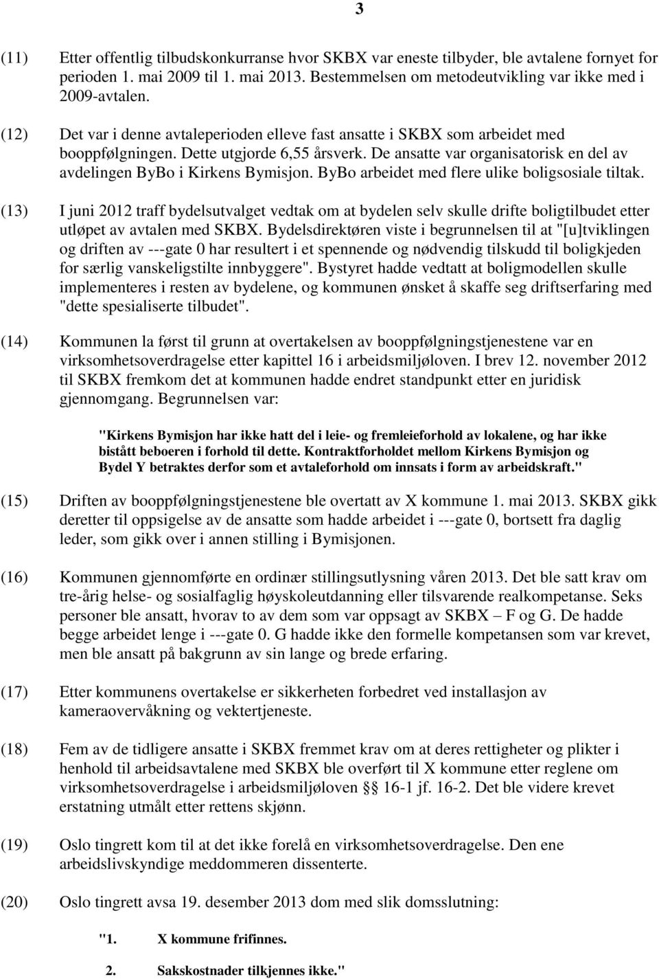 De ansatte var organisatorisk en del av avdelingen ByBo i Kirkens Bymisjon. ByBo arbeidet med flere ulike boligsosiale tiltak.