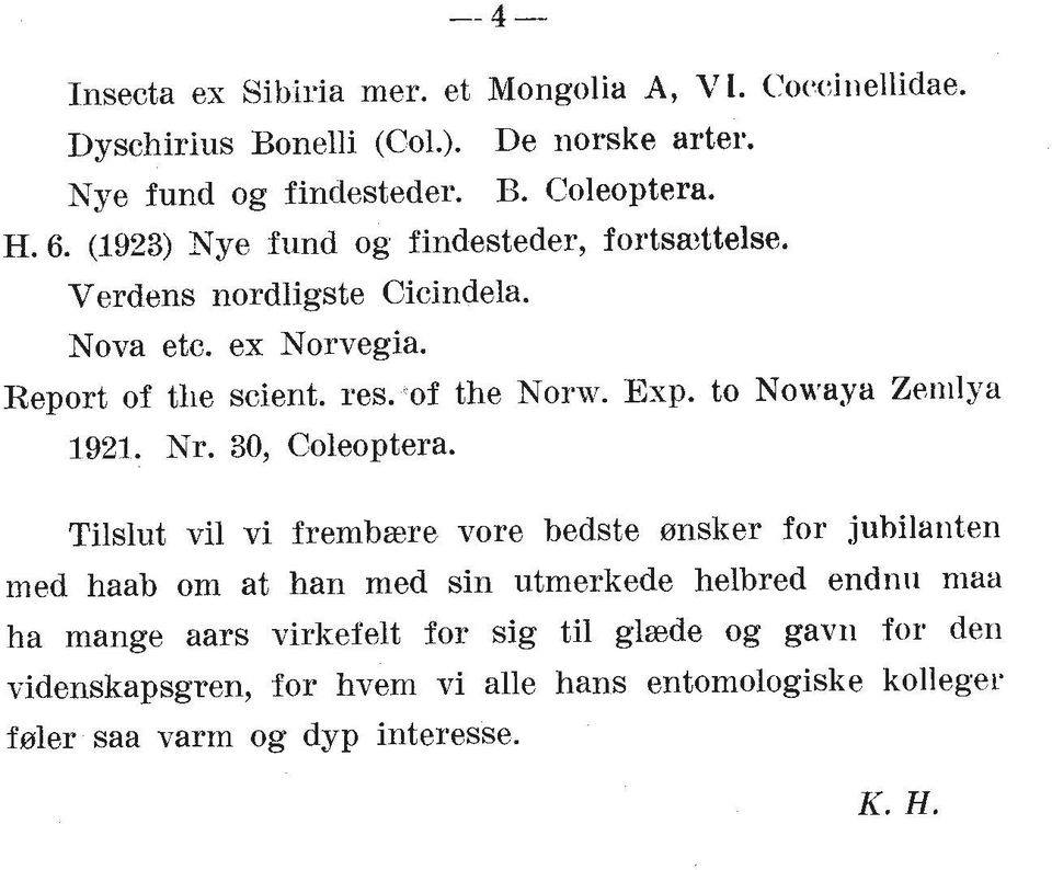 to Nowaya Zenilya 1921. Nr. 30, Coleoptera.