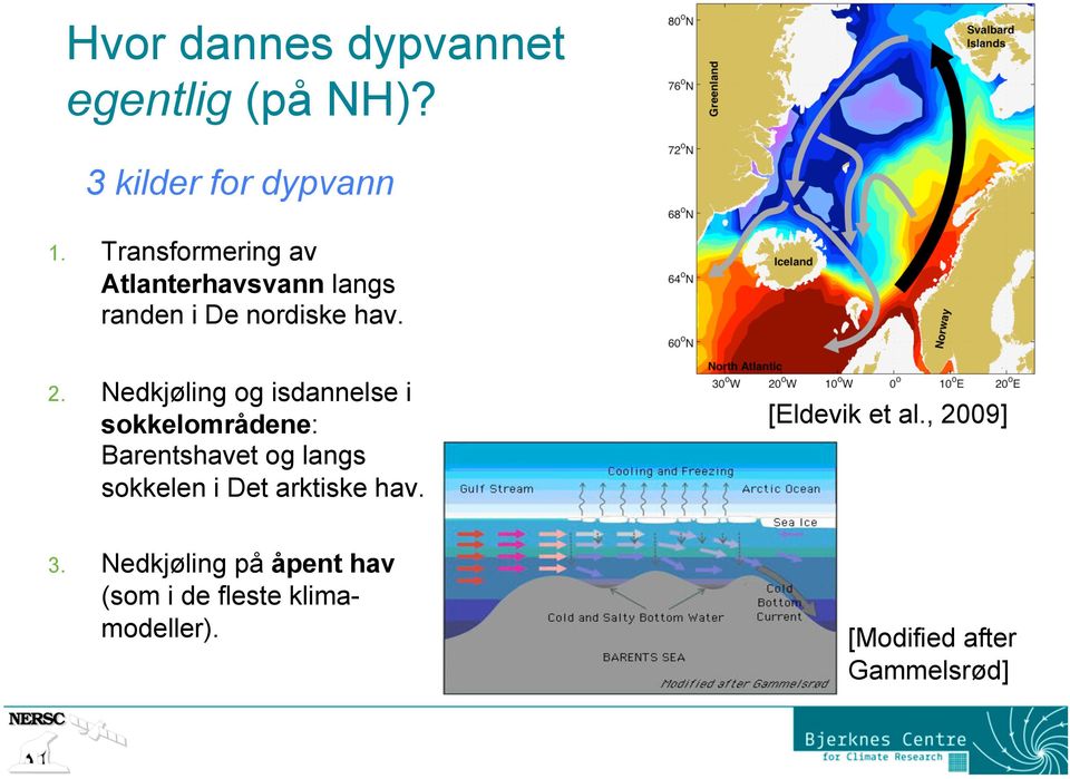 Nedkjøling og isdannelse i sokkelområdene: Barentshavet og langs sokkelen i Det