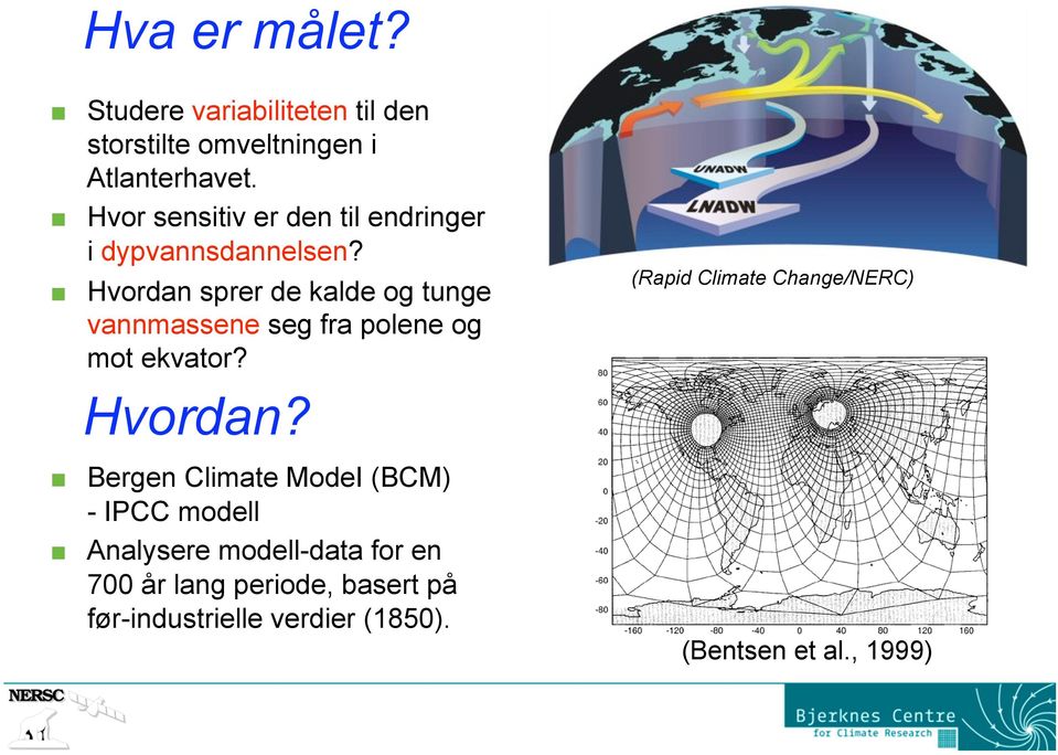 Hvordan sprer de kalde og tunge vannmassene seg fra polene og mot ekvator? Hvordan?