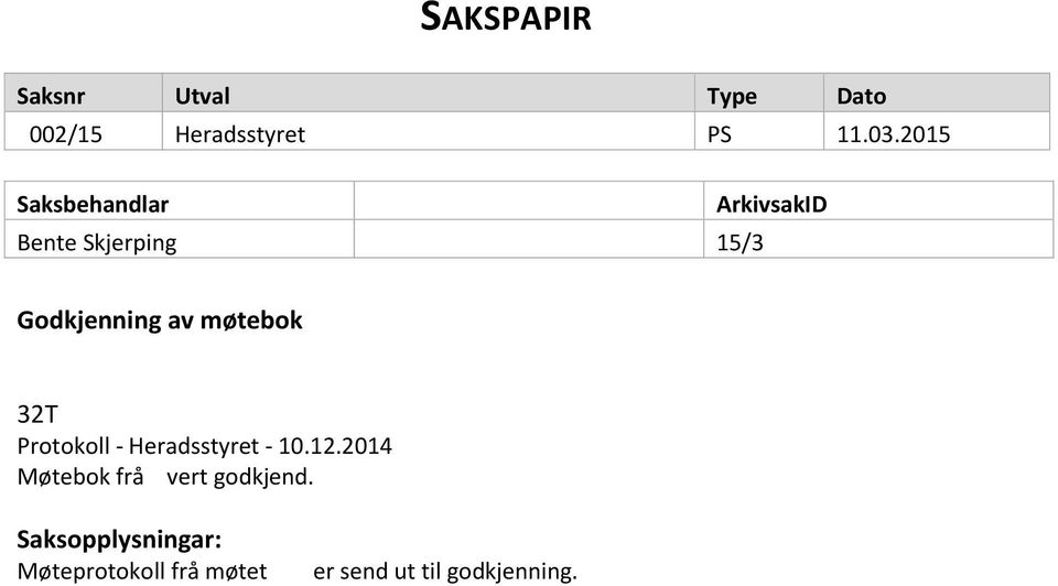 møtebok 32T Protokoll - Heradsstyret - 10.12.