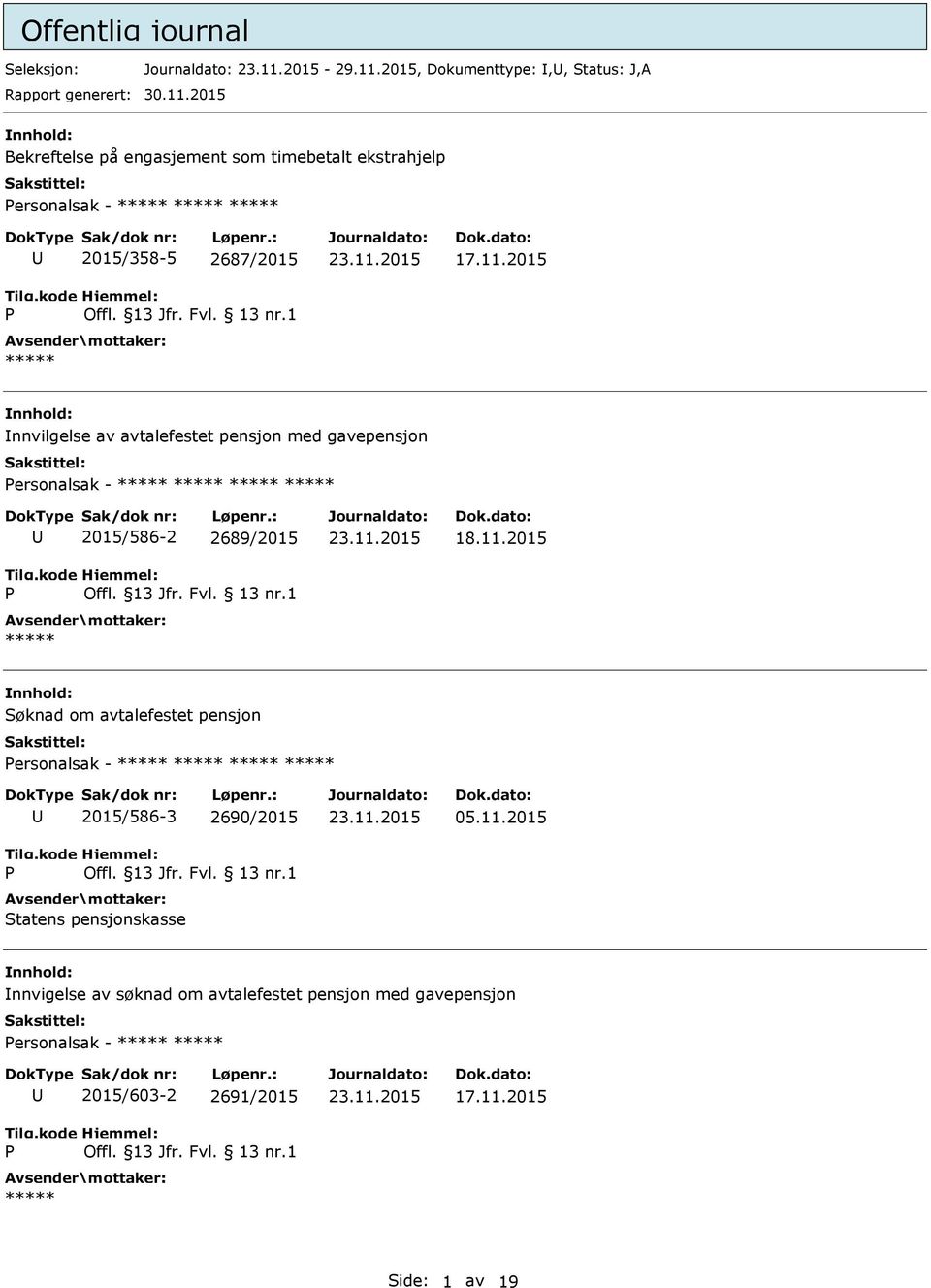 2015 Bekreftelse på engasjement som timebetalt ekstrahjelp ersonalsak - 2015/358-5 2687/2015 17.11.