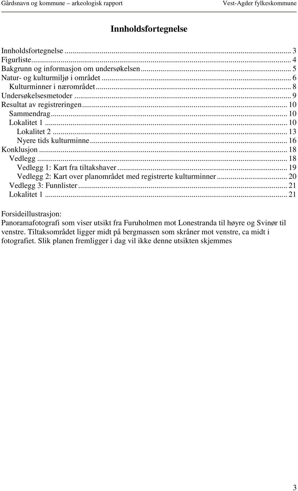 .. 18 Vedlegg 1: Kart fra tiltakshaver... 19 Vedlegg 2: Kart over planområdet med registrerte kulturminner... 20 Vedlegg 3: Funnlister... 21 Lokalitet 1.