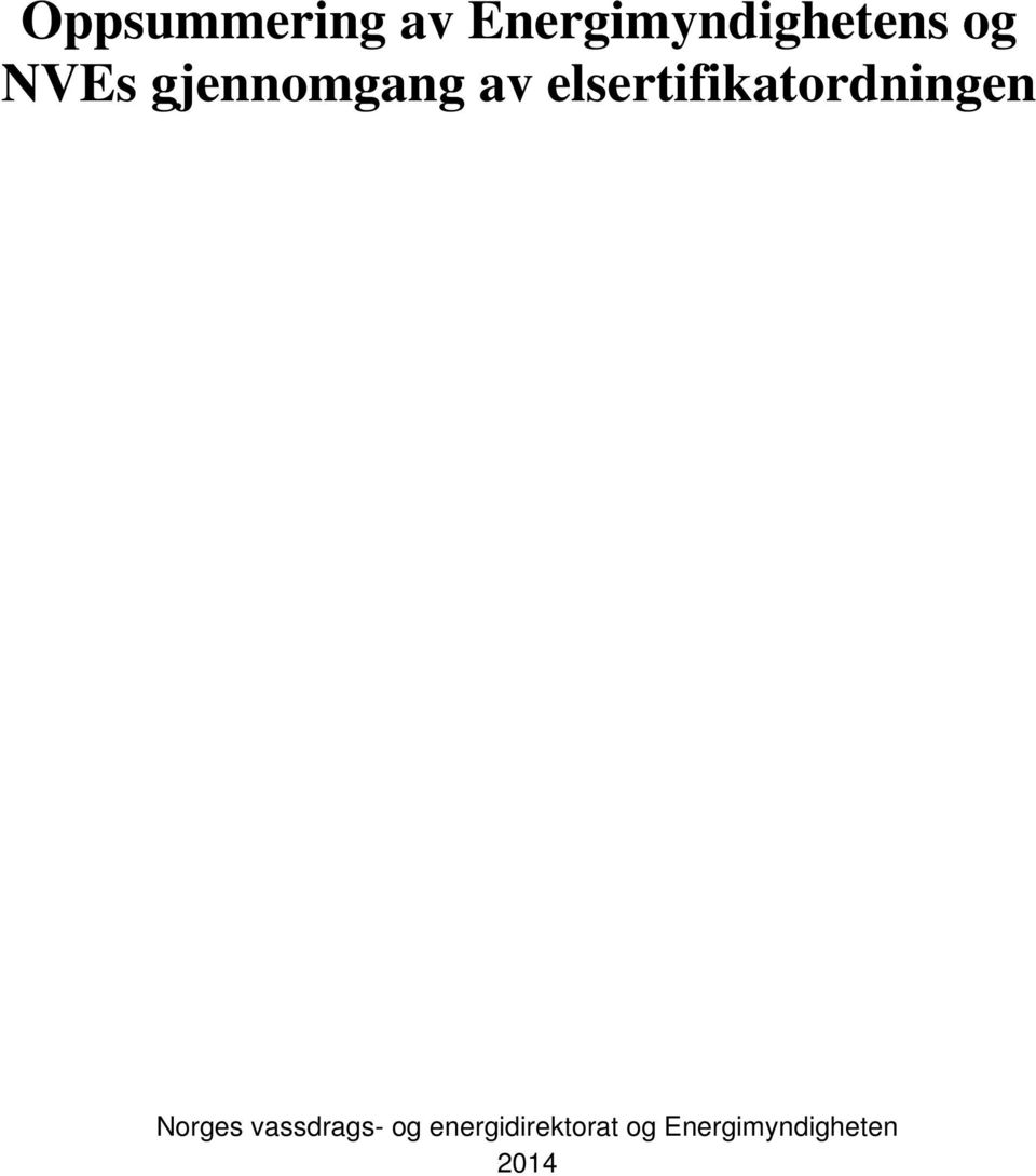 elsertifikatordningen Norges