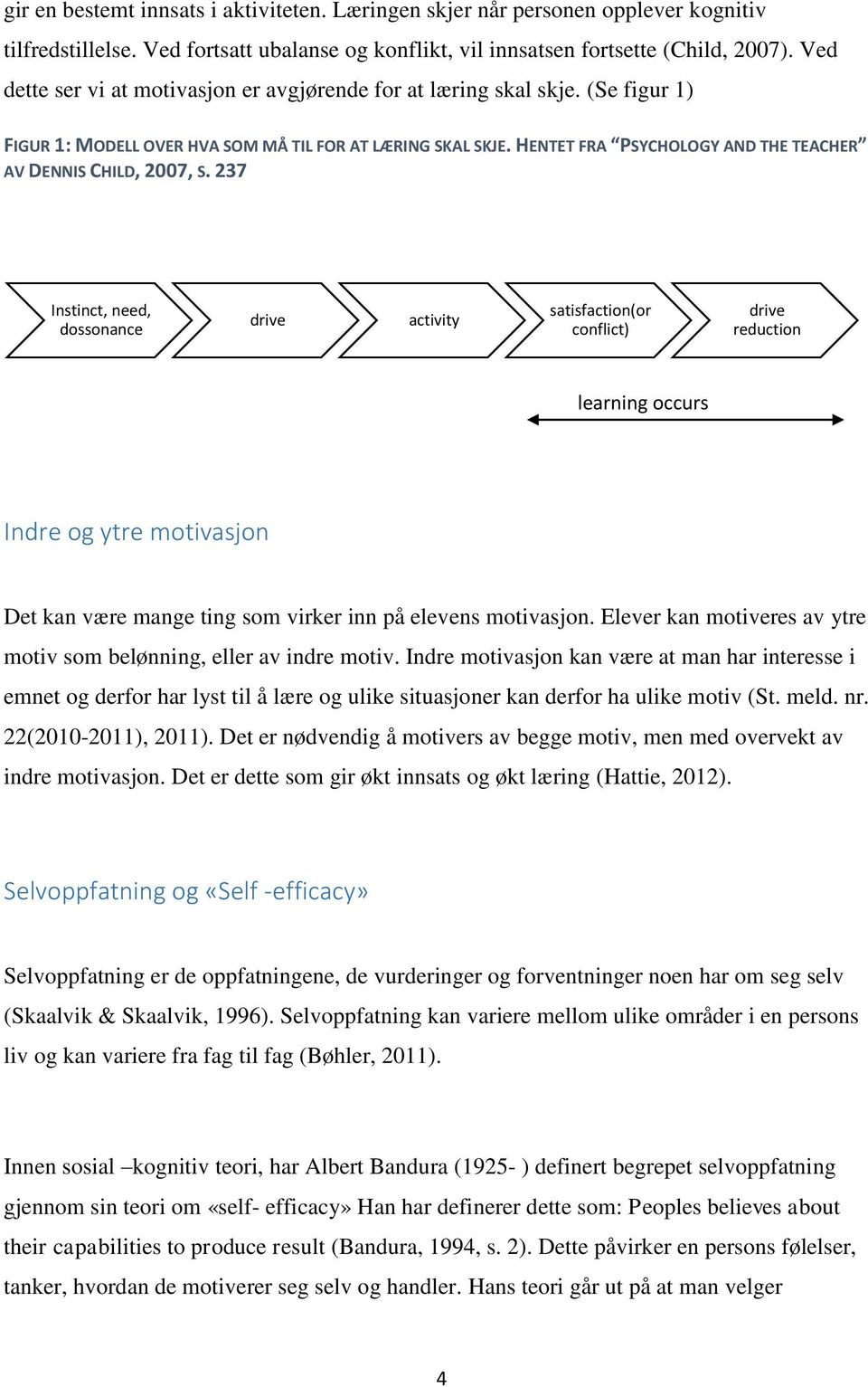 HENTET FRA PSYCHOLOGY AND THE TEACHER AV DENNIS CHILD, 2007, S.