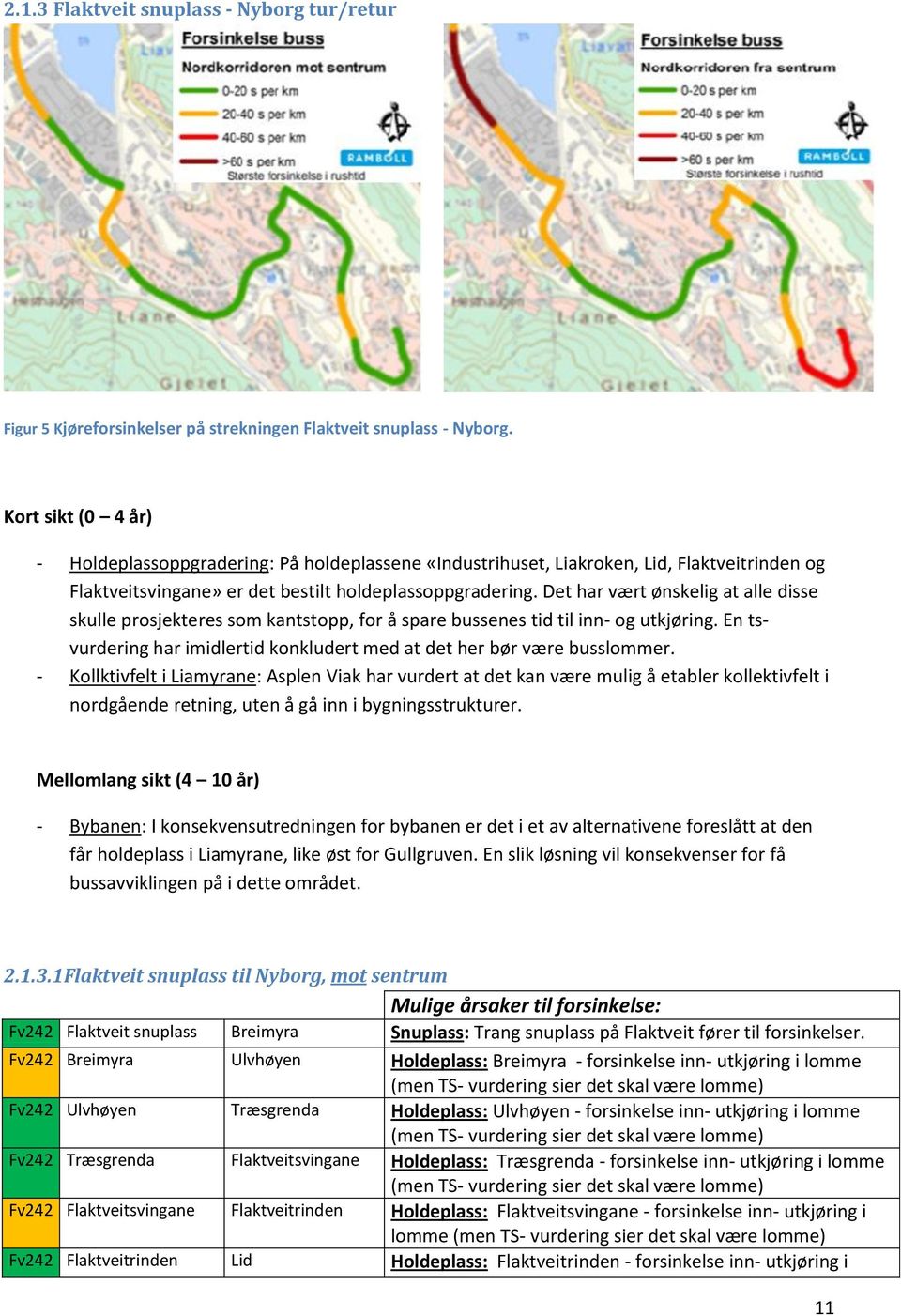 Det har vært ønskelig at alle disse skulle prosjekteres som kantstopp, for å spare bussenes tid til inn- og utkjøring. En tsvurdering har imidlertid konkludert med at det her bør være busslommer.