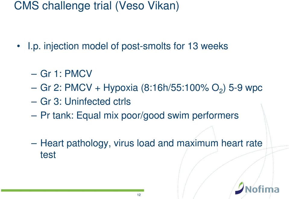 Hypoxia (8:16h/55:100% O 2 ) 5-9 wpc Gr 3: Uninfected ctrls Pr