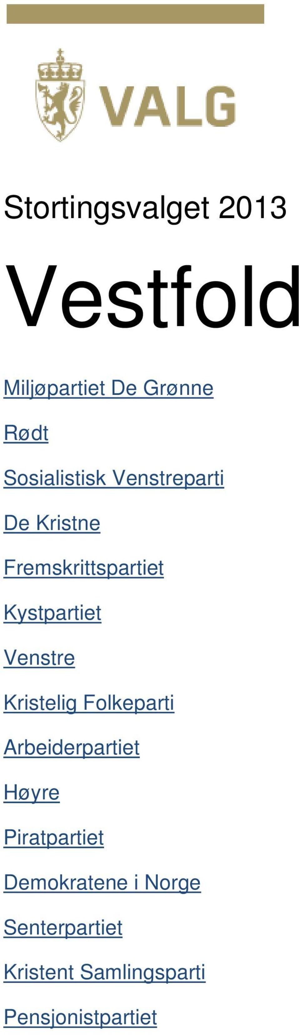 Venstre Kristelig Folkeparti Arbeiderpartiet Høyre