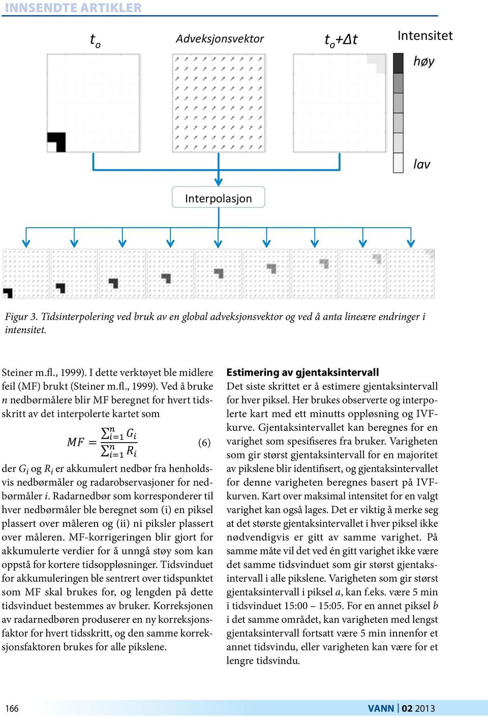 Ikke-uniform vertikal profil av også en viktig feilkilde i dette området, spesielt for stratiform nedbør i lengre (Abdella og Alfredsen, 2010).