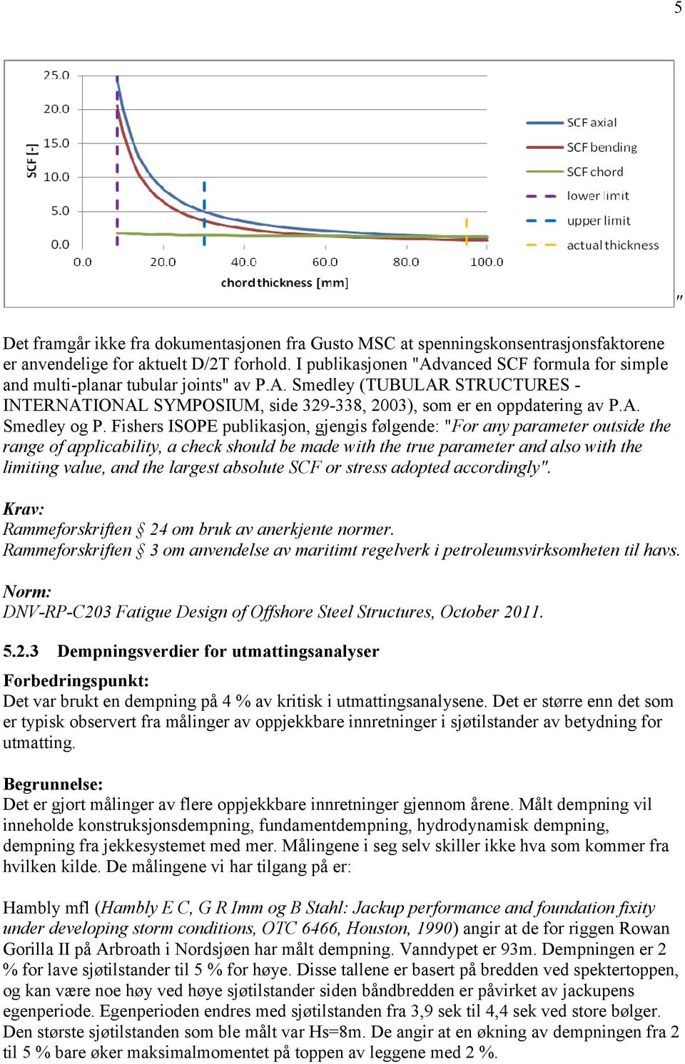 Fishers ISOPE publikasjon, gjengis følgende: "For any parameter outside the range of applicability, a check should be made with the true parameter and also with the limiting value, and the largest