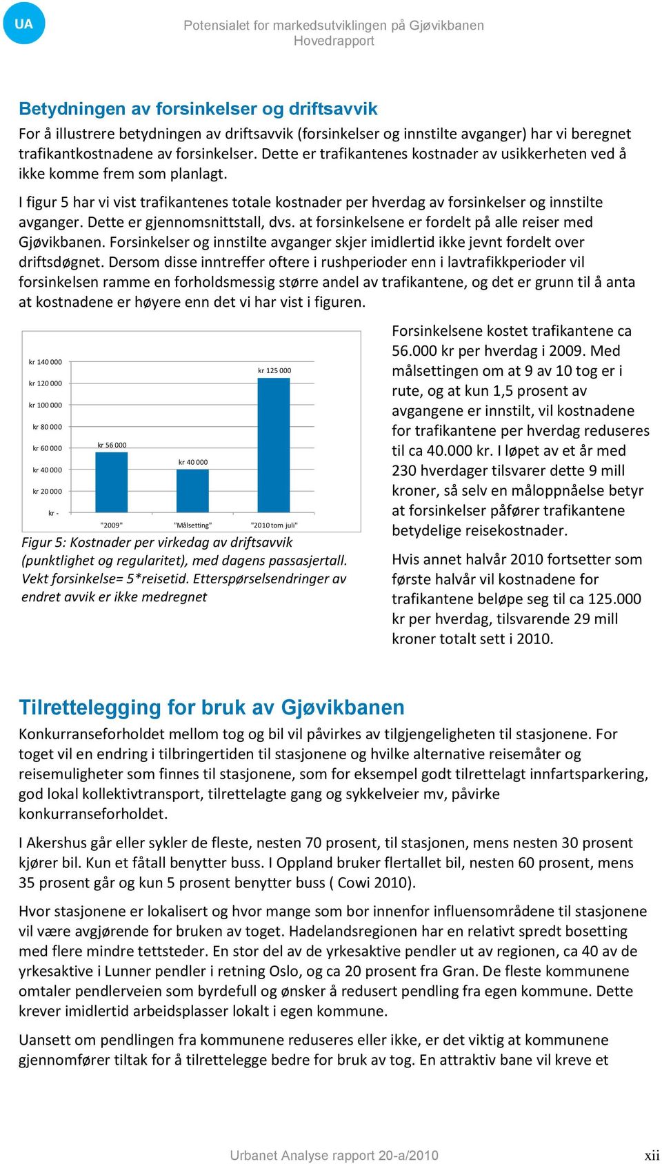 Dette er gjennomsnittstall, dvs. at forsinkelsene er fordelt på alle reiser med Gjøvikbanen. Forsinkelser og innstilte avganger skjer imidlertid ikke jevnt fordelt over driftsdøgnet.