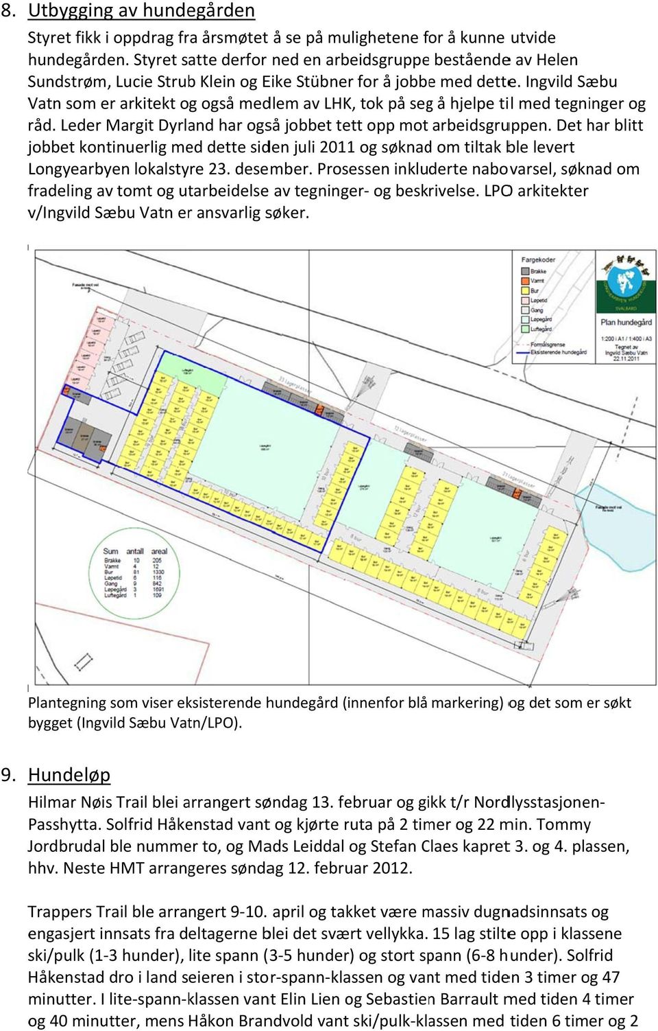 Ingvild Sæbu Vatn som er arkitekt og også medlem av LHK, tok på segg å hjelpe til med tegninger og råd. Leder Margit Dyrland har også jobbet tett opp mot arbeidsgruppen.