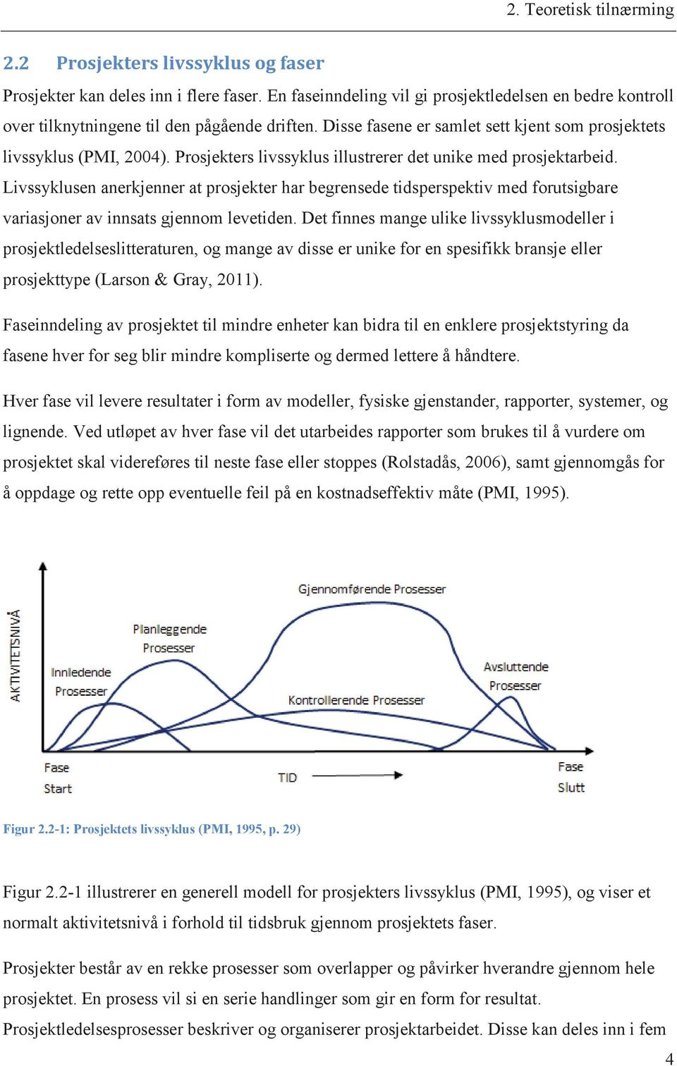 Prosjekters livssyklus illustrerer det unike med prosjektarbeid. Livssyklusen anerkjenner at prosjekter har begrensede tidsperspektiv med forutsigbare variasjoner av innsats gjennom levetiden.