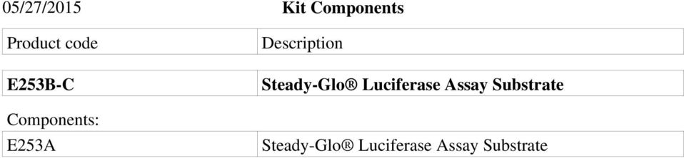 Description Steady-Glo Luciferase