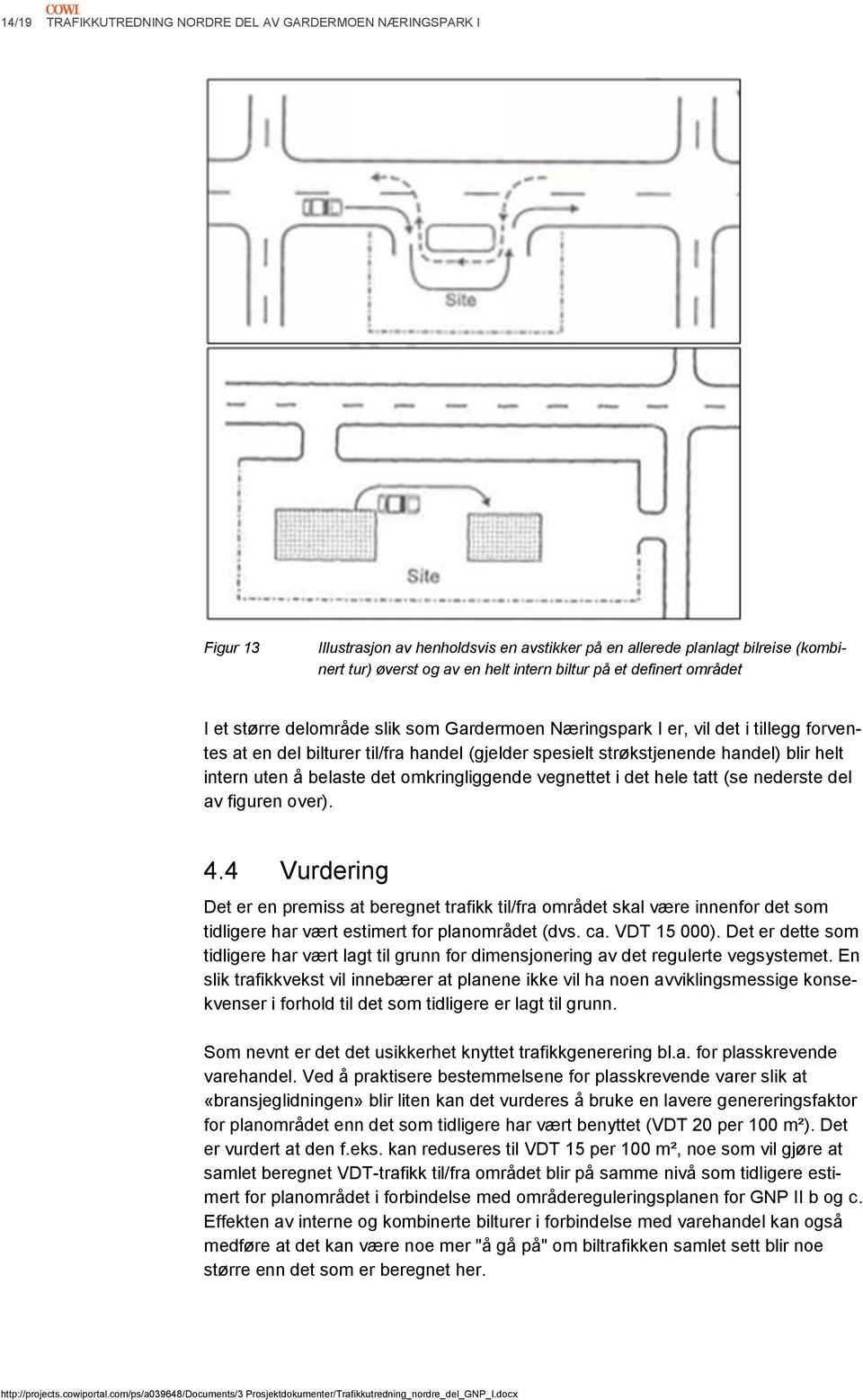 uten å belaste det omkringliggende vegnettet i det hele tatt (se nederste del av figuren over). 4.