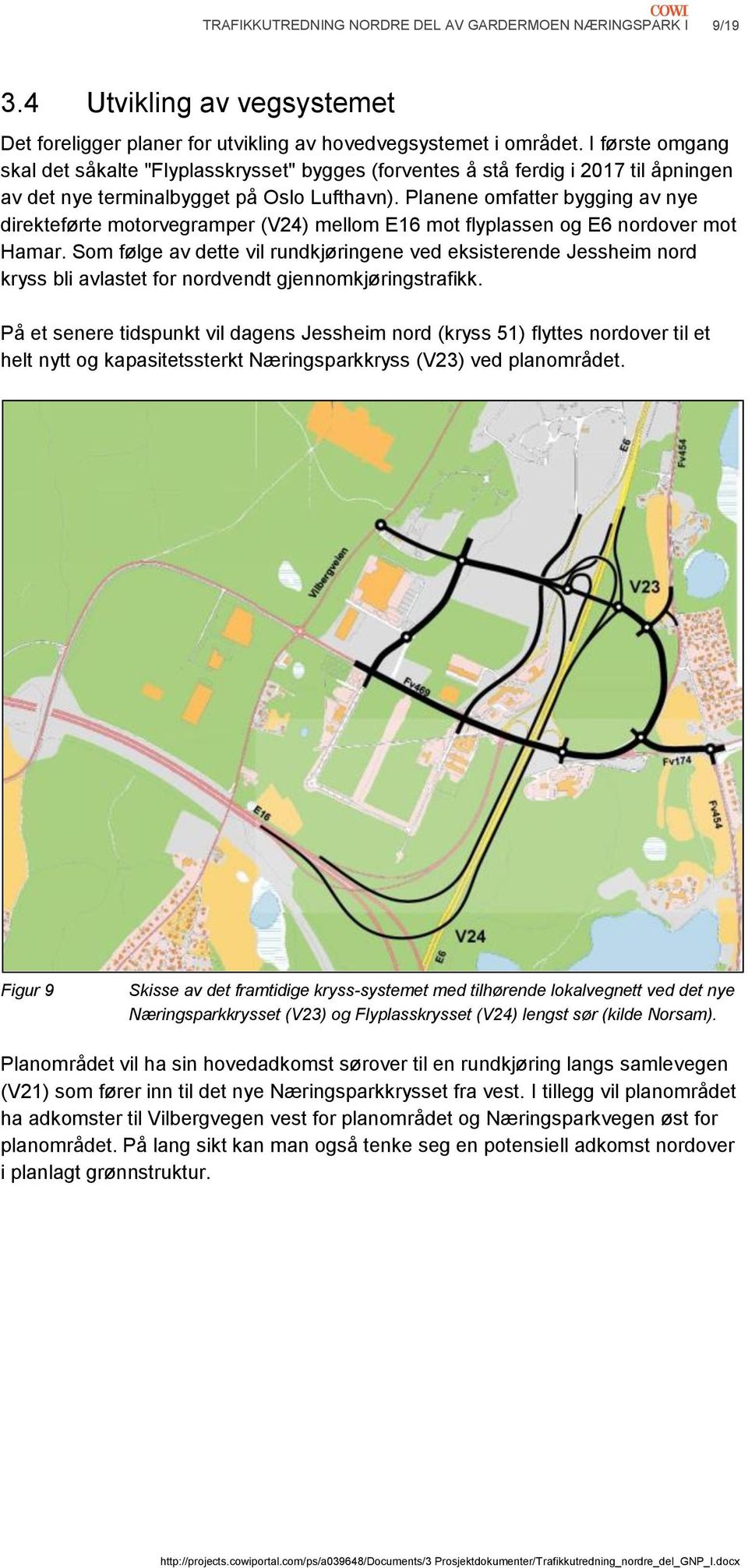 Planene omfatter bygging av nye direkteførte motorvegramper (V24) mellom E16 mot flyplassen og E6 nordover mot Hamar.