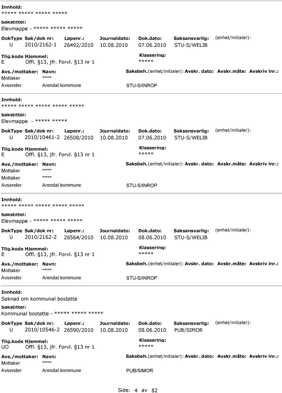 2010 ST-S/WLB Mottaker Mottaker ST-S/NROP levmappe - 2010/2162-2 26564/2010 08.06.