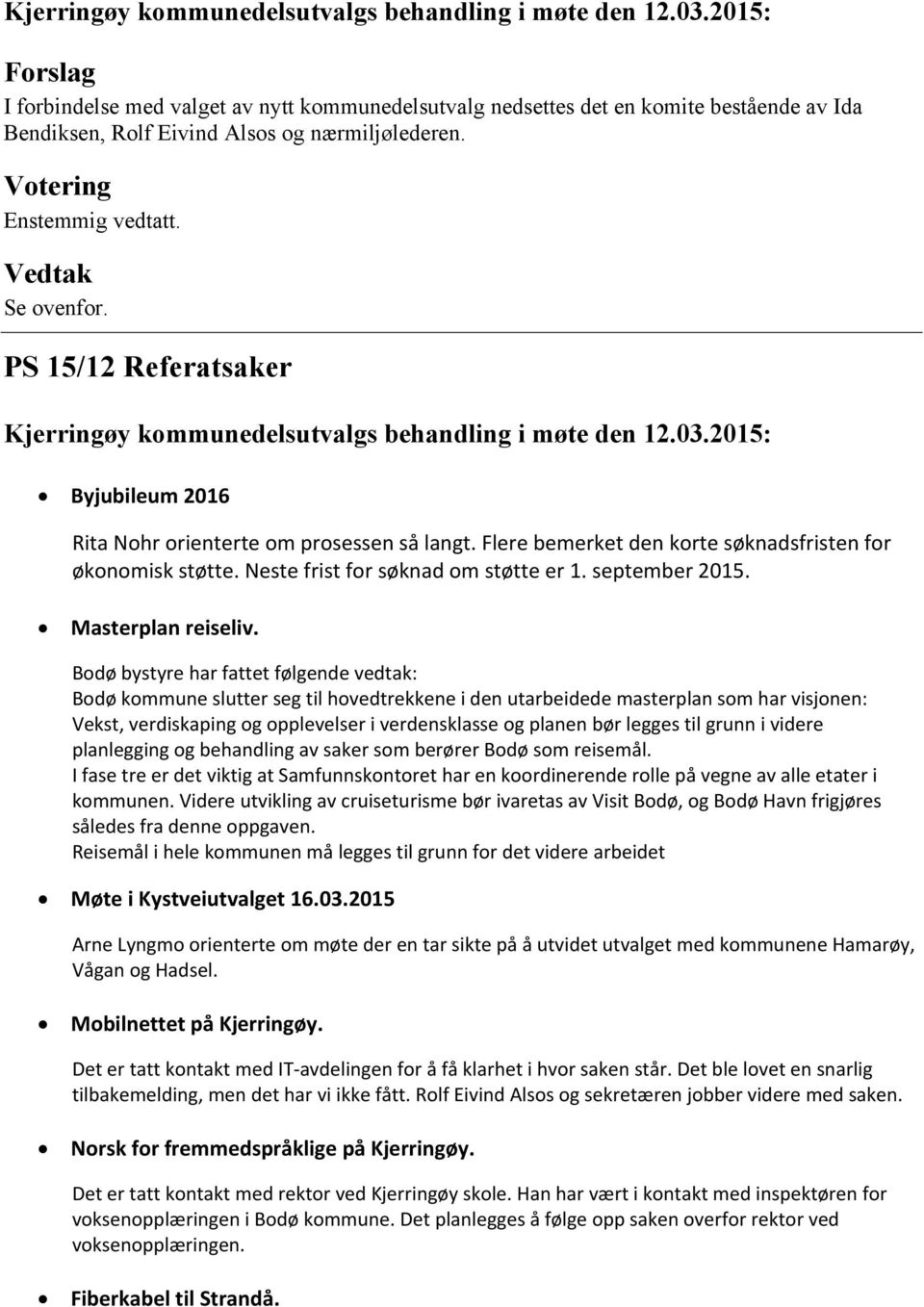 Masterplan reiseliv.