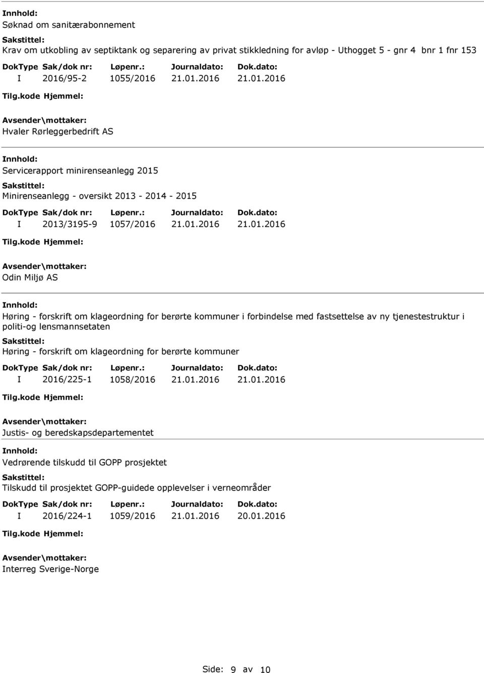 berørte kommuner i forbindelse med fastsettelse av ny tjenestestruktur i politi-og lensmannsetaten Høring - forskrift om klageordning for berørte kommuner 2016/225-1 1058/2016