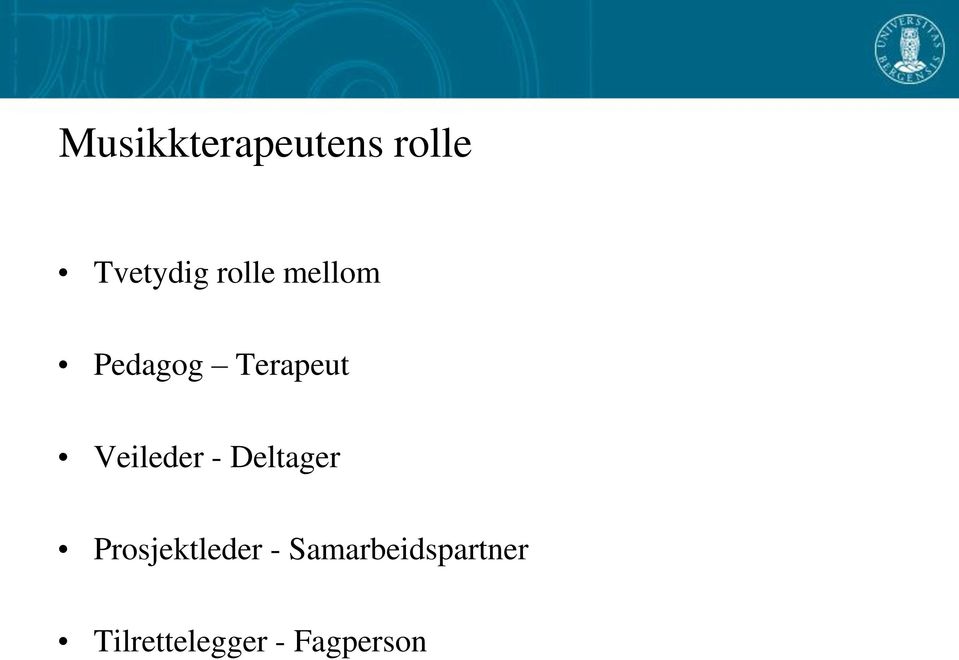 Veileder - Deltager Prosjektleder -