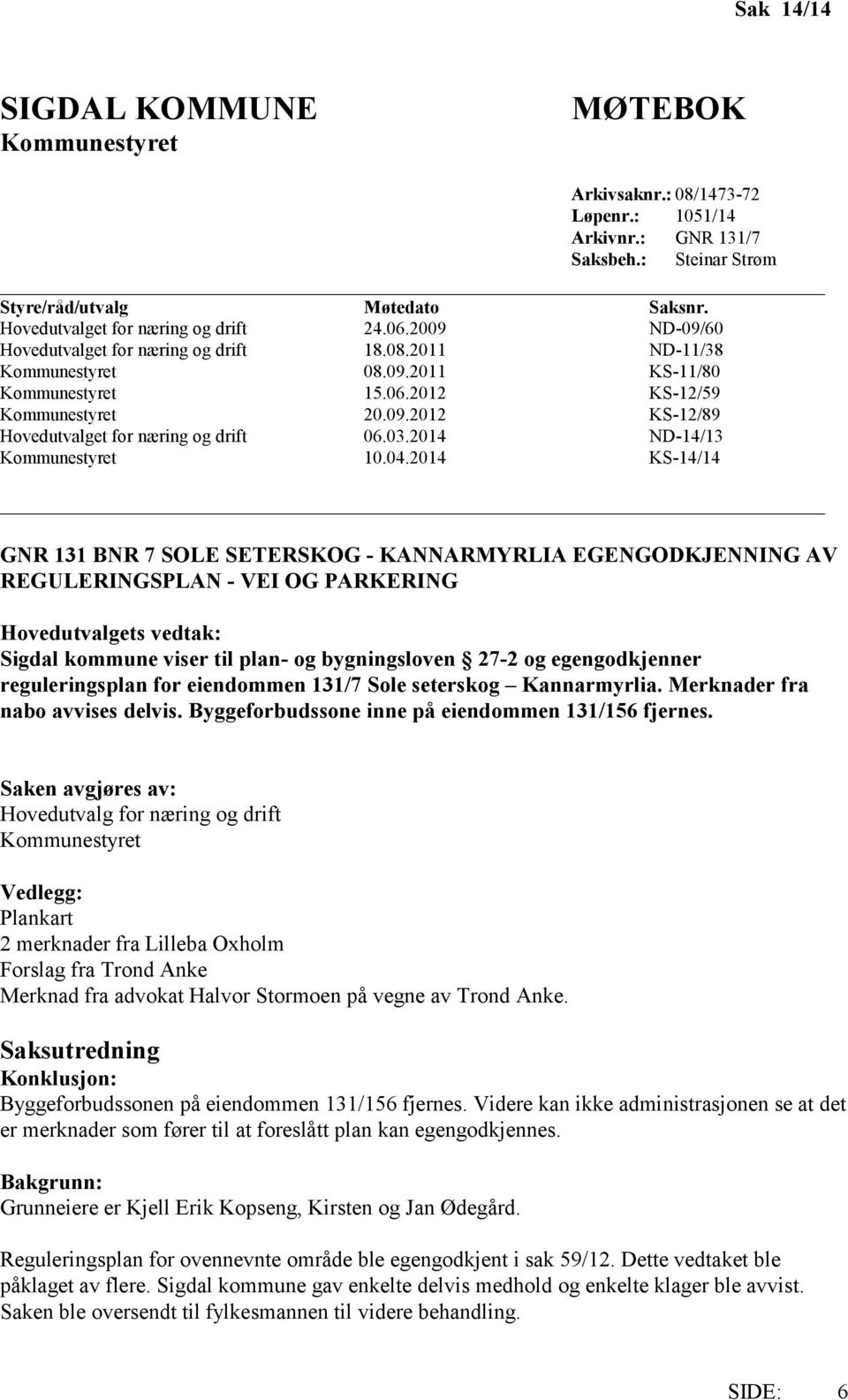 03.2014 ND-14/13 Kommunestyret 10.04.