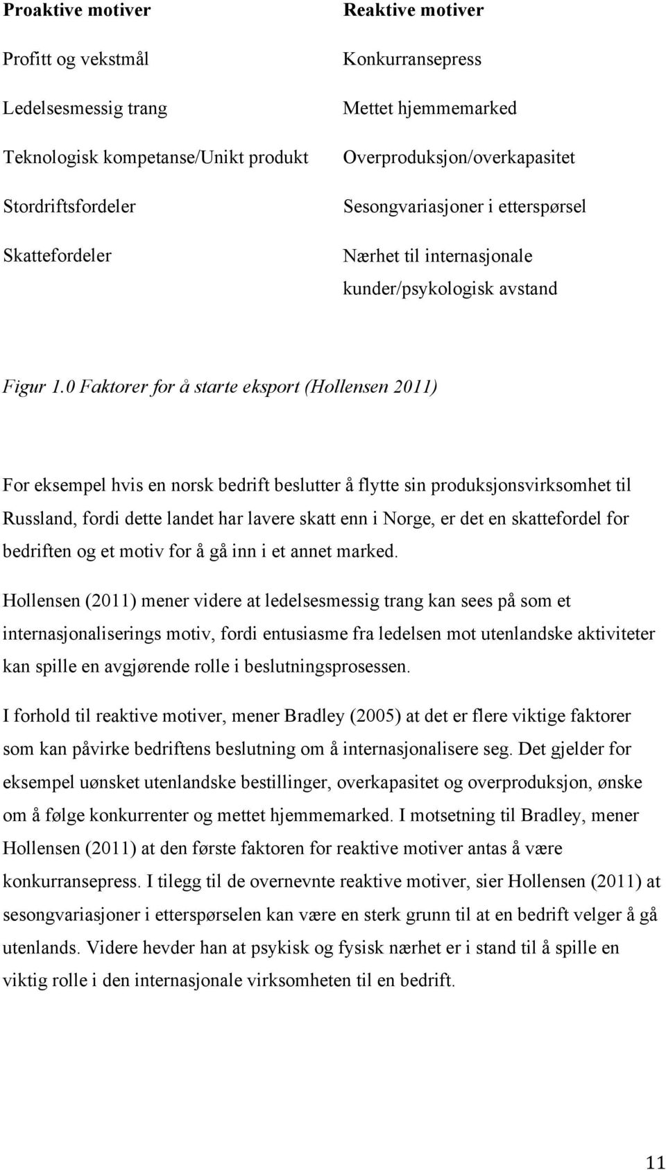 0 Faktorer for å starte eksport (Hollensen 2011) For eksempel hvis en norsk bedrift beslutter å flytte sin produksjonsvirksomhet til Russland, fordi dette landet har lavere skatt enn i Norge, er det