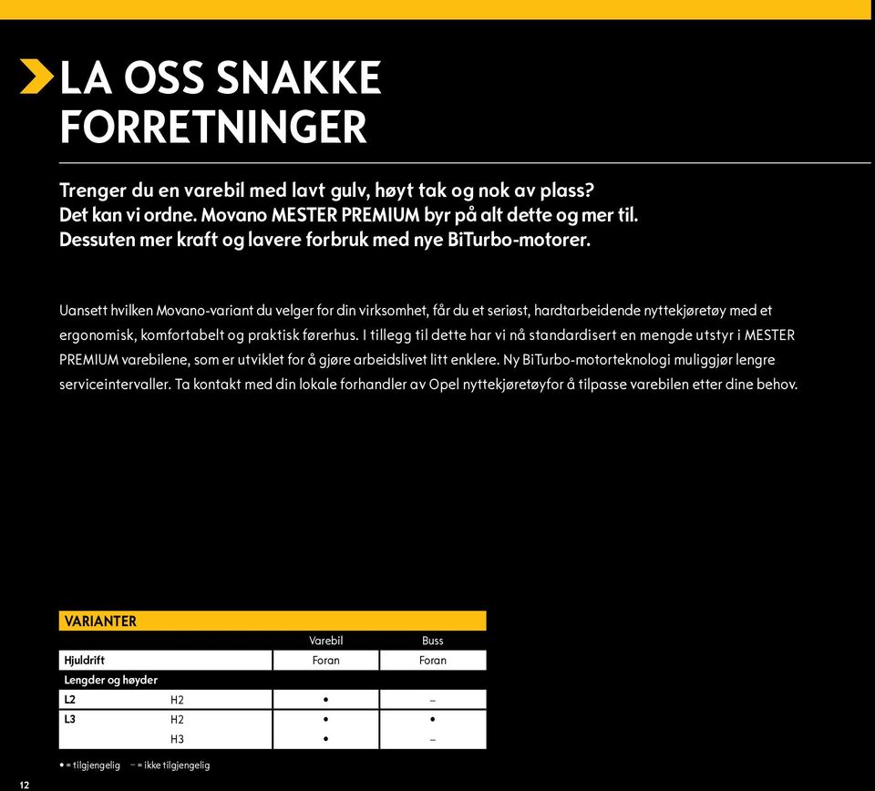 Uansett hvilken Movano-variant du velger for din virksomhet, får du et seriøst, hardt arbeidende nyttekjøretøy med et ergonomisk, komfortabelt og praktisk førerhus.