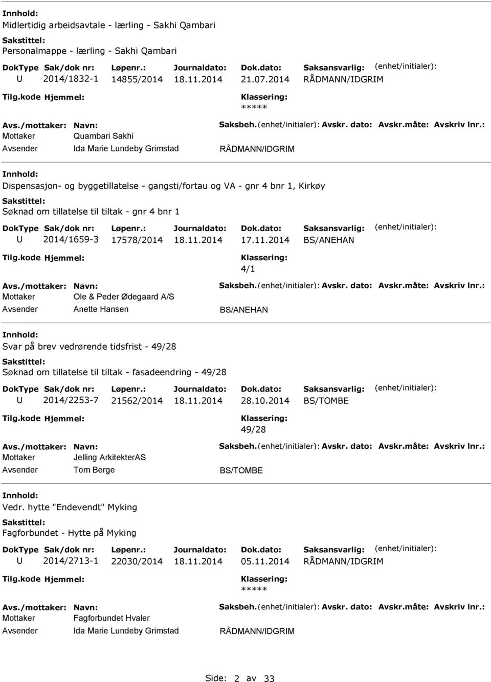 : Quambari Sakhi da Marie Lundeby Grimstad RÅDMANN/DGRM Dispensasjon- og byggetillatelse - gangsti/fortau og VA - gnr 4 bnr 1, Kirkøy Søknad om tillatelse til tiltak - gnr 4 bnr 1 2014/1659-3