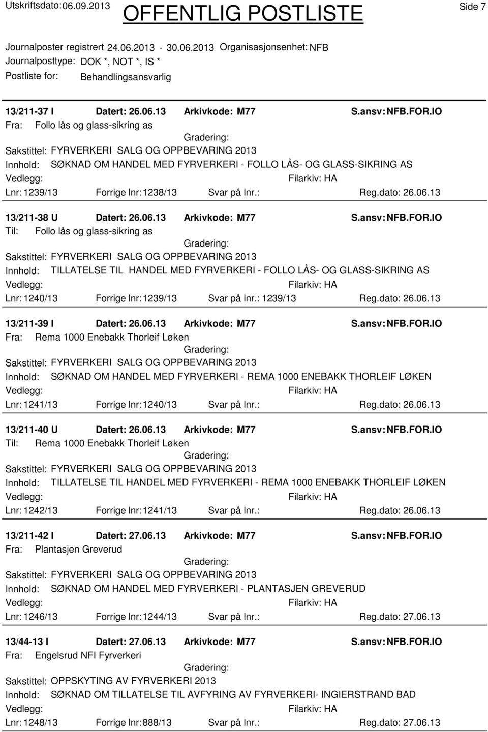 13 13/211-38 U Datert: 26.06.