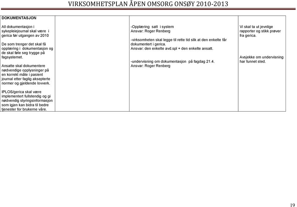 IPLOS/gerica skal være implementert fullstendig og gi nødvendig styringsinformasjon som igjen kan bidra til bedre tjenester for brukerne våre.