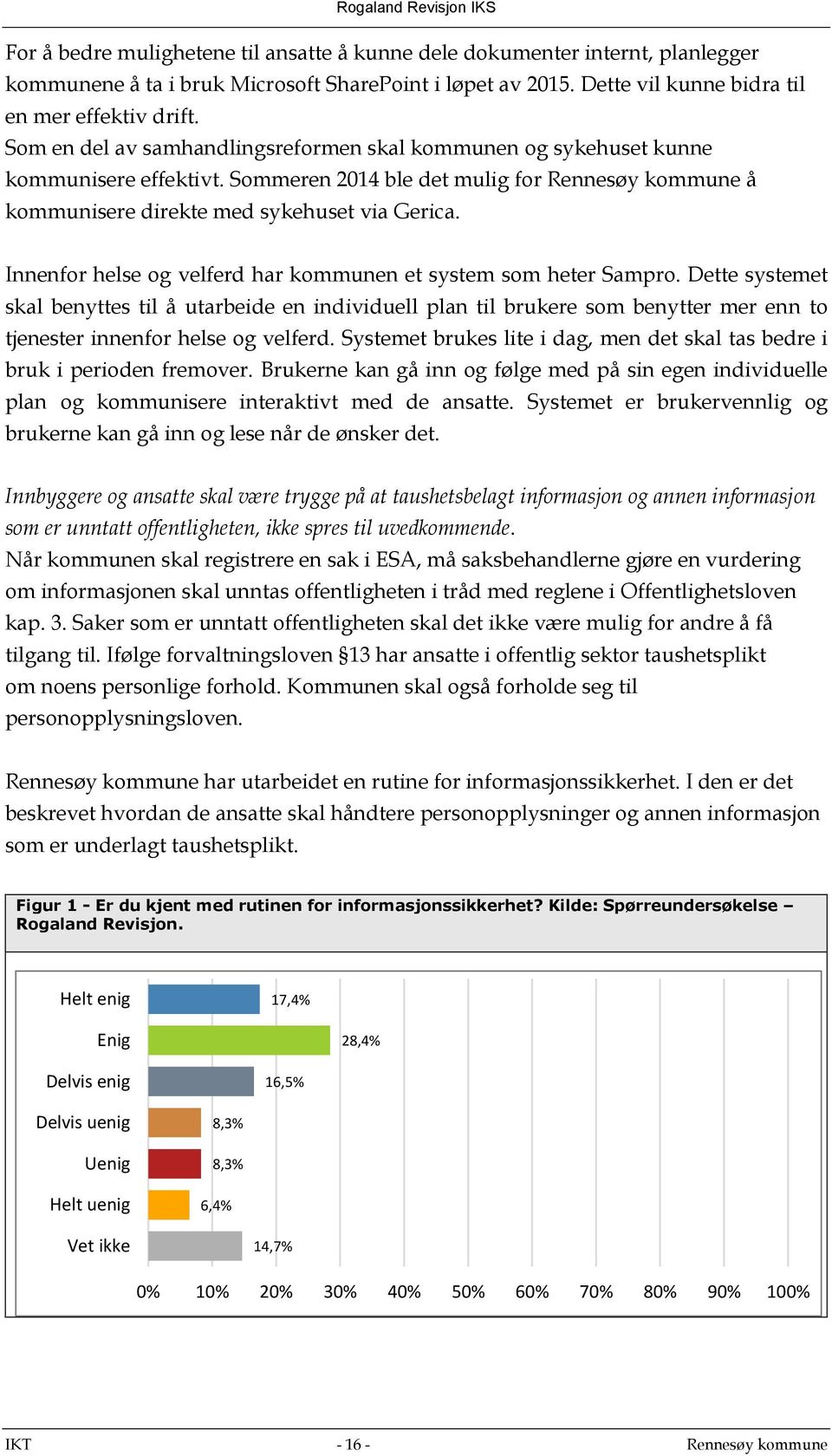 Innenfor helse og velferd har kommunen et system som heter Sampro.