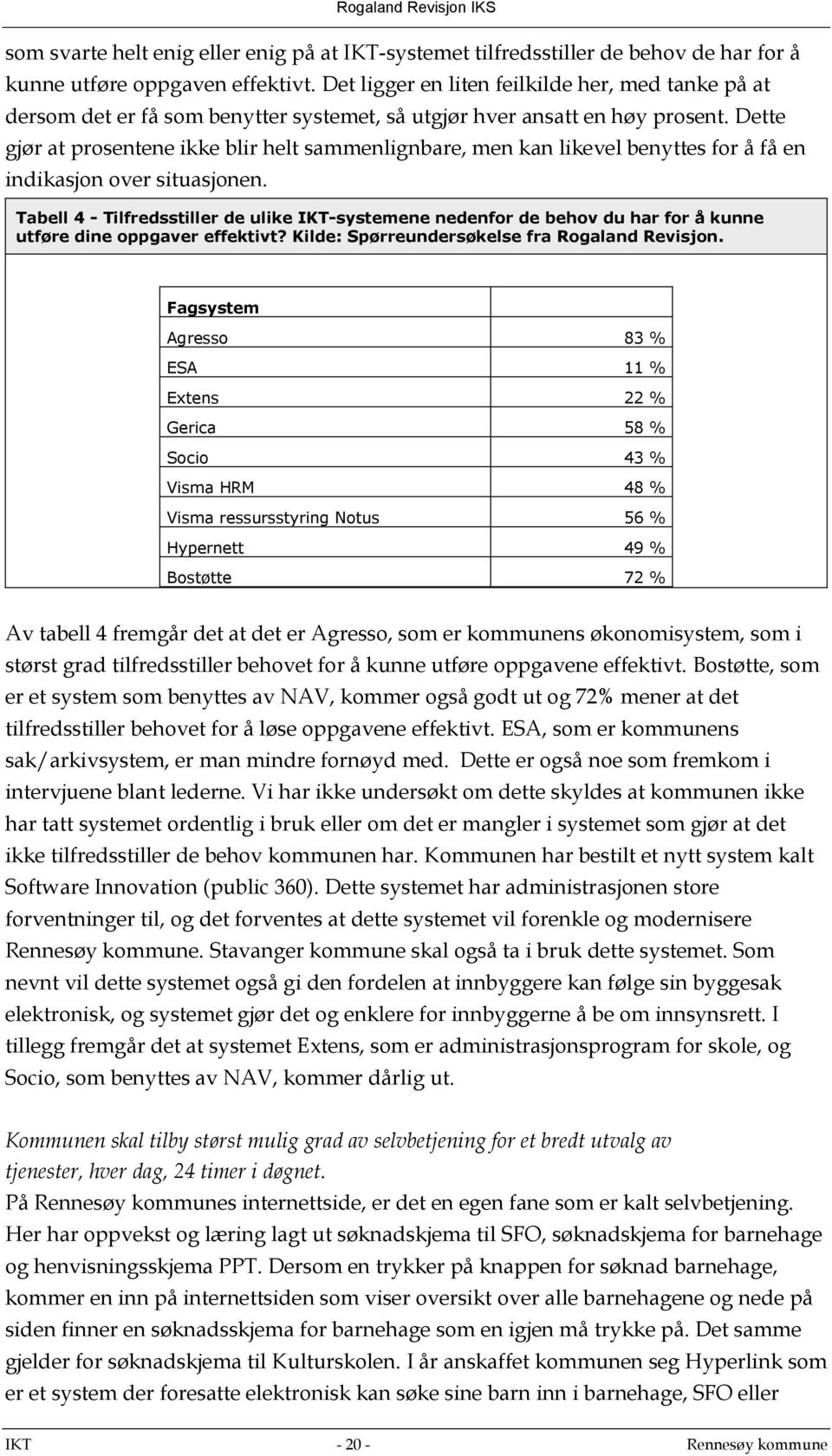 Dette gjør at prosentene ikke blir helt sammenlignbare, men kan likevel benyttes for å få en indikasjon over situasjonen.