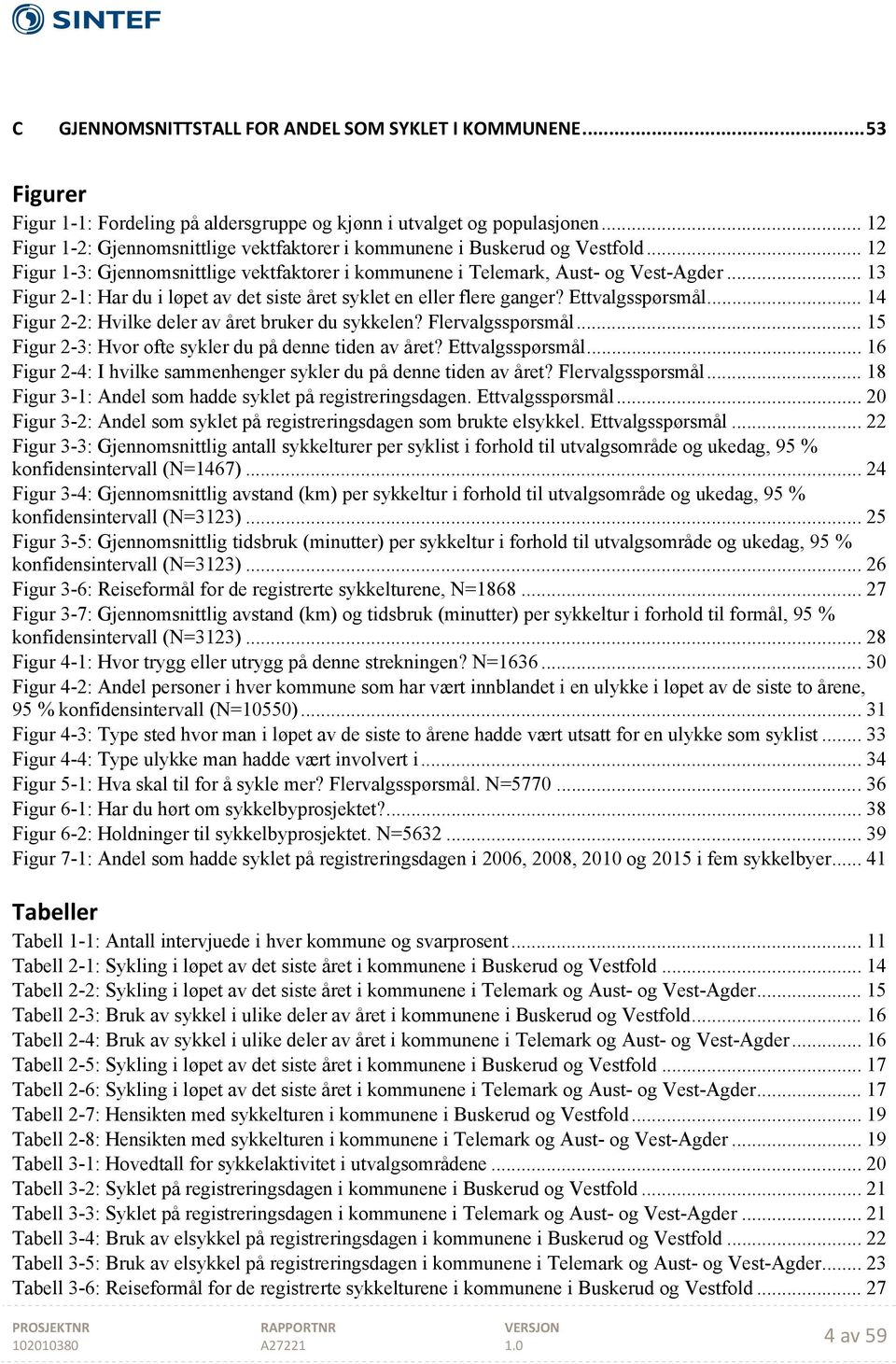 .. 13 Figur 2-1: Har du i løpet av det siste året syklet en eller flere ganger? Ettvalgsspørsmål.... 14 Figur 2-2: Hvilke deler av året bruker du sykkelen? Flervalgsspørsmål.