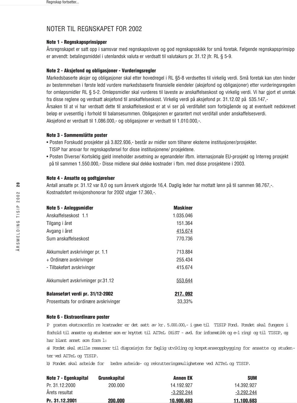 Note 2 - Aksjefond og obligasjoner - Vurderingsregler Markedsbaserte aksjer og obligasjoner skal etter hovedregel i RL 5-8 verdsettes til virkelig verdi.